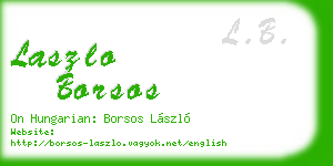 laszlo borsos business card